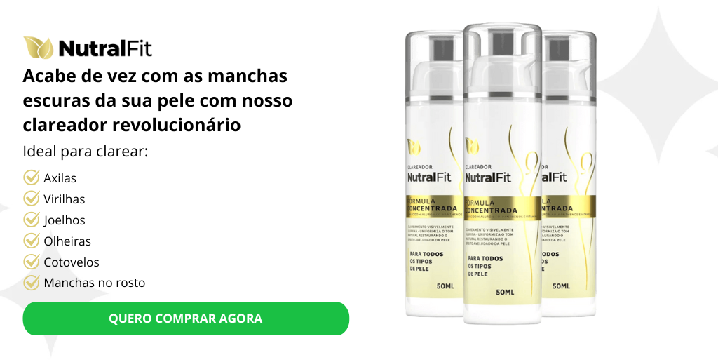 Banner principal do Clareador NutralFit, mostrando seus principais benefícios