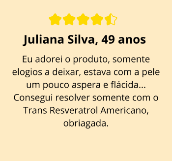 Trans Resveratrol Gotas - Depoimento em texto - 4,5 estrelas