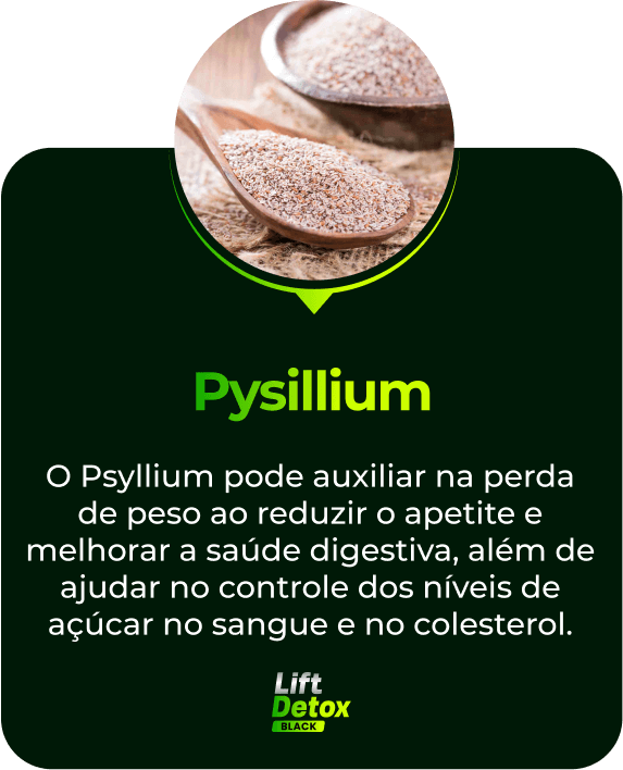 Lift Detox Black Ingredientes - Pysillium