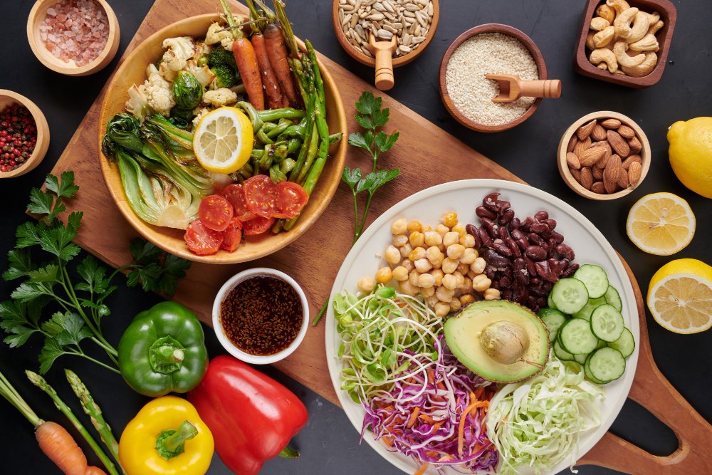 imagem contendo alimentos que fazem bem para pele